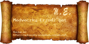 Medveczky Erzsébet névjegykártya