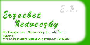 erzsebet medveczky business card